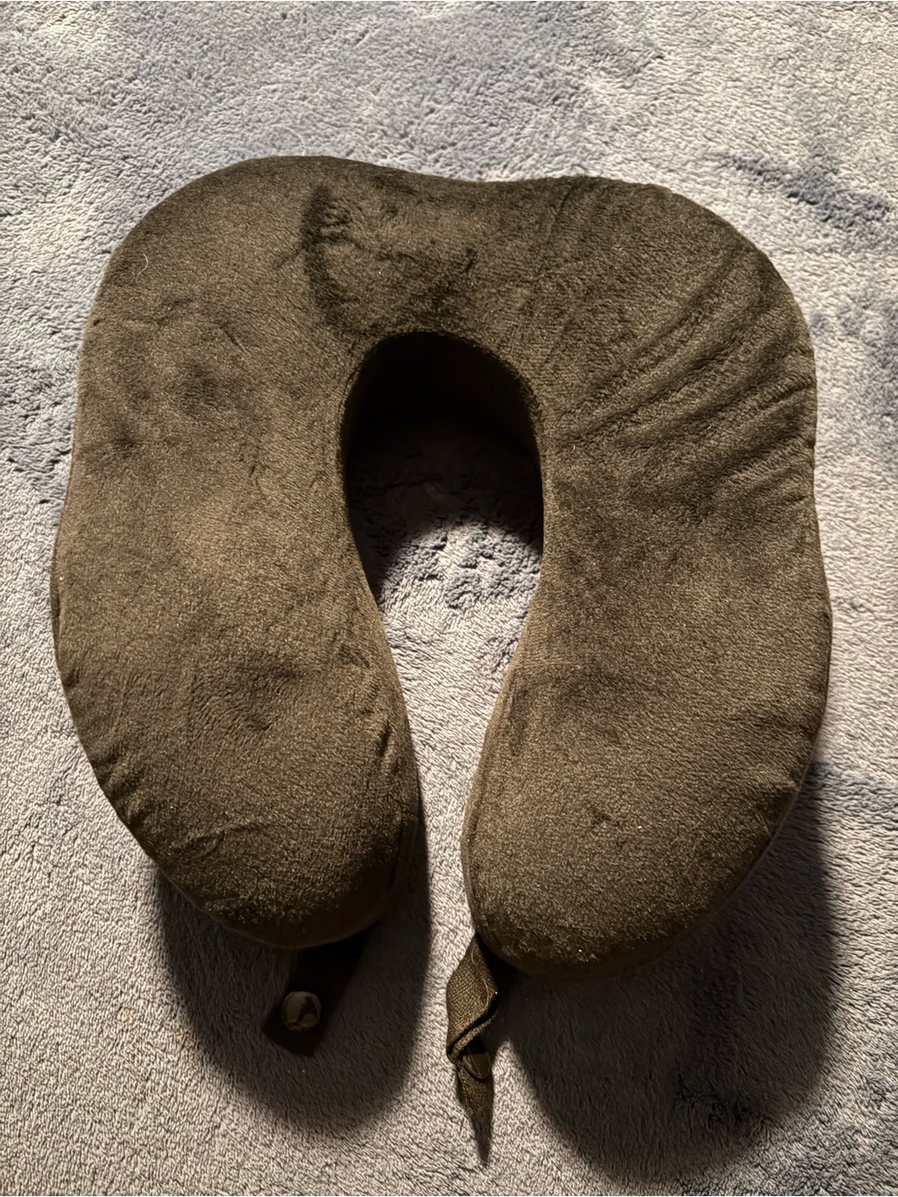 Plush U-Shape Travel Neck Pillow - Brown